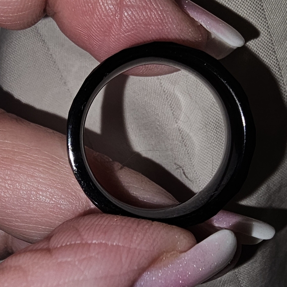 Sz 10, Muonionalusta Meteorite Tungsten Carbide Hammered Ring, M/F New! - Picture 8 of 10